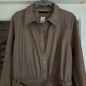 Lane Bryant Utility Jumpsuit faux leather